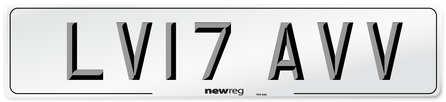 LV17 AVV Number Plate from New Reg